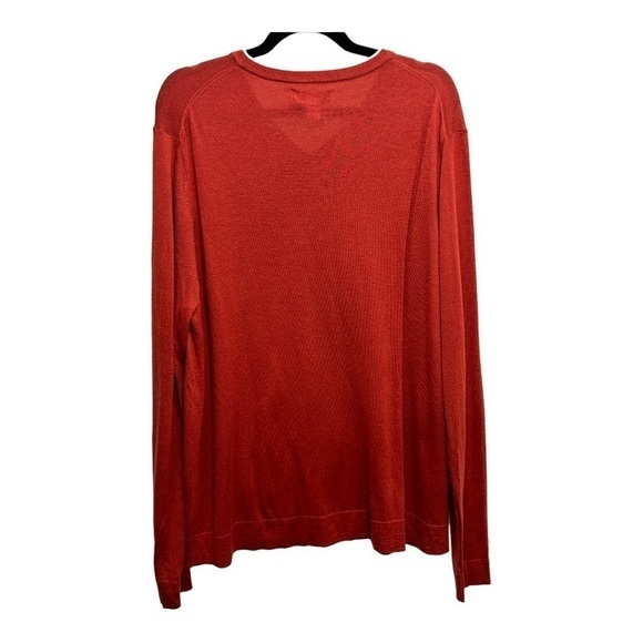 NORDSTROM Signature V-neck Burnt Red Sweater Size 2XL - Picture 2 of 5
